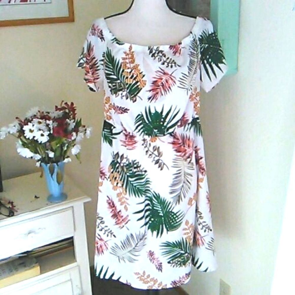 Shein Tropical Inspired Dress Hawaii,  Beachy